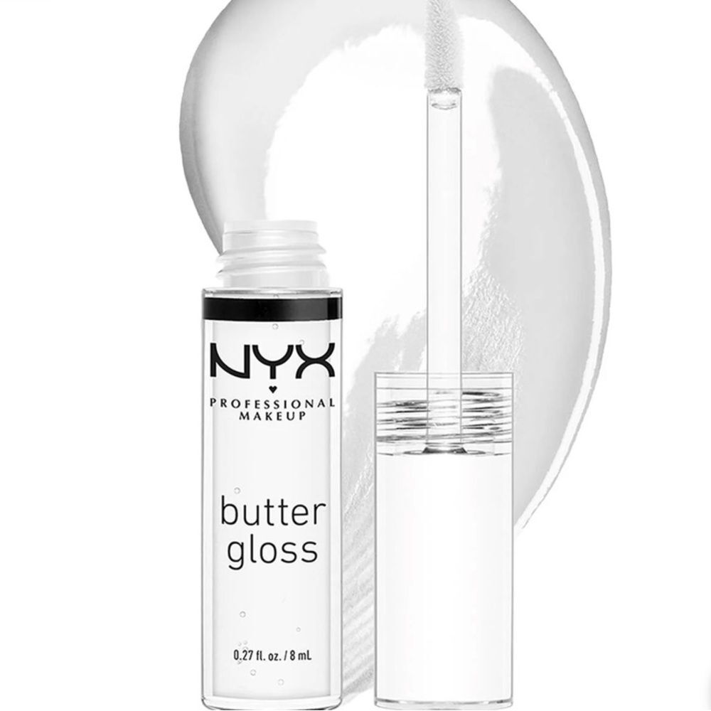 🦋 NYX Sugar Glass Clear Butter Gloss New FullSz